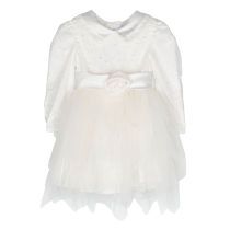 Monnalisa Childrens Floral Appliqué Tulle Dress FARFETCH