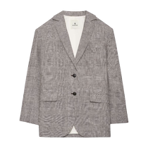 Anine Bing Womens Quinn Plaid Linen Blazer FARFETCH