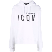 Final Sale]Dsquared2 Womens Dsquared Icon printed cotton hoodie FARFETCH hair hair