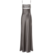 Alberta Ferretti Womens Crystal Satin Dress FARFETCH