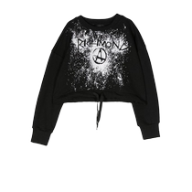 Final Sale]John Richmond childrens logo rhinestone sweatshirt FARFETCH