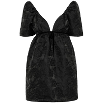 Ganni Womens Floral Jacquard Tulip Dress FARFETCH