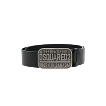 Dsquared2 childrens clothing D2 squared logo logo buckle leather belt FARFETCH