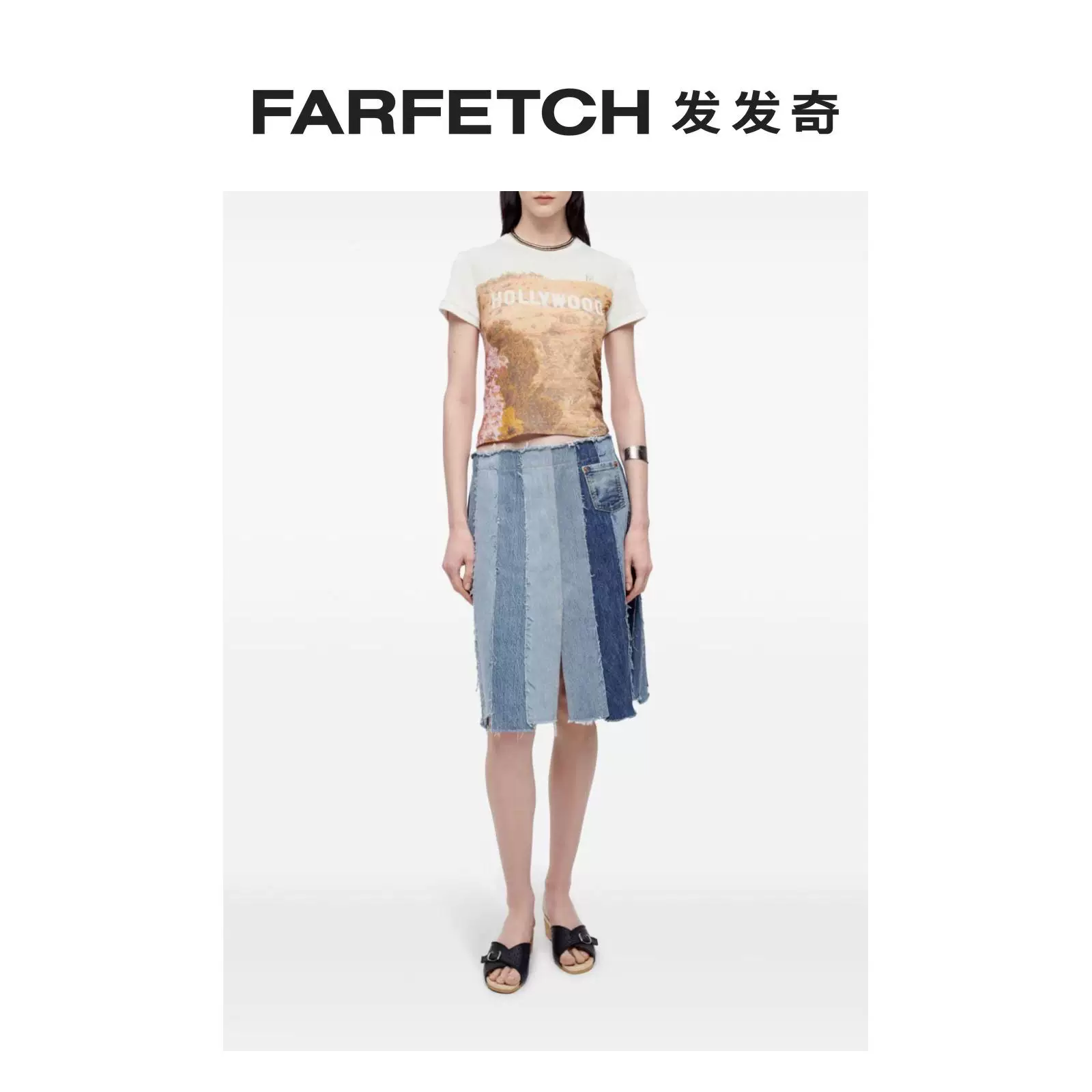 Трикотажная футболка Re Done Ms. Hollywood в стиле 90-х, cotton Farfetch странный