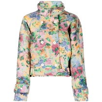 Final Sale] Benjamin Benmoyal Womens Floral Print Double Breasted Blazer Hair