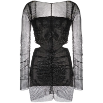 Giuseppe Di Morabito Womens Rhinestone Embellished Hollow Mini Dress FARFETCH