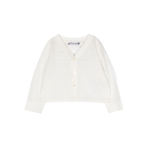 Bonpoint childrens clothing densely woven V-neck cardigan FARFETCH