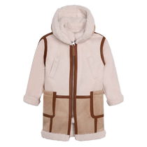 Chloe childrens two-color zipper hooded jacket FARFETCH