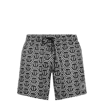 Philipp Plein Mens Classic logo printed swimsuit FARFETCH Fat Chic