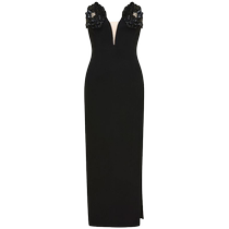 RACHEL GILBERT Womens Bowie floral appliqué midi dress FARFETCH
