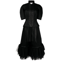 SAIID KOBEISY womens tulle splicing ruffle skirt suit suit FARFETCH
