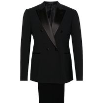 Emporio Armani Armani Armani mans double-row buttoned laine suit FARFETCH cheveux chic