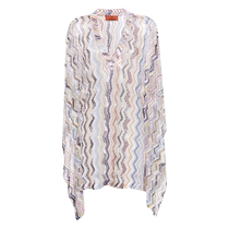 Missoni womens V-neck herringbone pattern intarsia kaftan dress FARFETCH