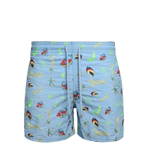 VILEBREQUIN mens Mistral Naive Fishes embroidered swimming trunks FARFETCH