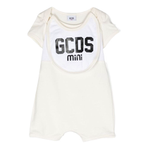 Final Sale] Gcds child clothing logo printed cotton conjoined shorts FARFETCH Fat Chic