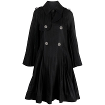 Discount] Sacai Womens Double-breasted Belted Umbrella Jacket FARFETCH