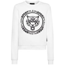 Plein Sport Womens Tiger Print Short Sweatshirt FARFETCH