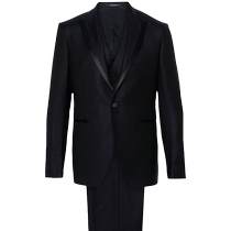 Tagliatore mens satin side decorated with single row of buttoned suit suit (three pieces) FARFETCH Fat Chic