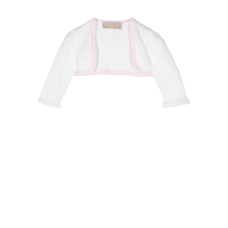 LA STUPENDERIA childrens clothing ruffle trim short knitted cardigan FARFETCH