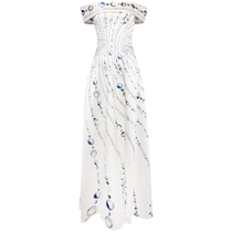 SAIID KOBEISY Womens Pattern Printed Mikado Dress FARFETCH