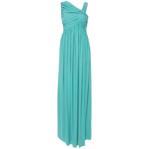 LA PETITE ROBE DI CHIARA BONI Asymmetrical Collar Pendant Super Long Tandem Dress