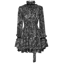 Philipp Plein女士荷叶边佩斯理印花迷你连衣裙FARFETCH发发奇