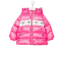 Chiara Ferragni childrens logo trim padded jacket FARFETCH