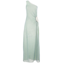 Oseree Womens Ring Embellished One-Shoulder Dress FARFETCH