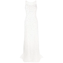 Jenny Packham Womens Ida Embellished Ruffle Dress FARFETCH