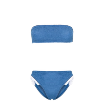 Hunza G Womens Tracey pleated bikini set FARFETCH