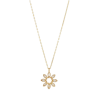 DINNY HALL LADY 14K GOLD JASMINE FLOWER DIAMOND NECKLACE FARAFECH HAIR CHIC