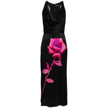 David Koma Womens Floral Print Satin Midi Dress FARFETCH