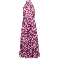 Monique Lhuillier Womens Floral Print Pleated Midi Dress FARFETCH