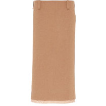 Miu Miu Miu Miao Camel Hair Pencil Half Body Dress FARFETCH Hair Chic