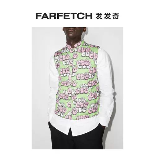 Comme des Garcons рубашка мужская x kaws логотип логотип жилет Farfetch Странные