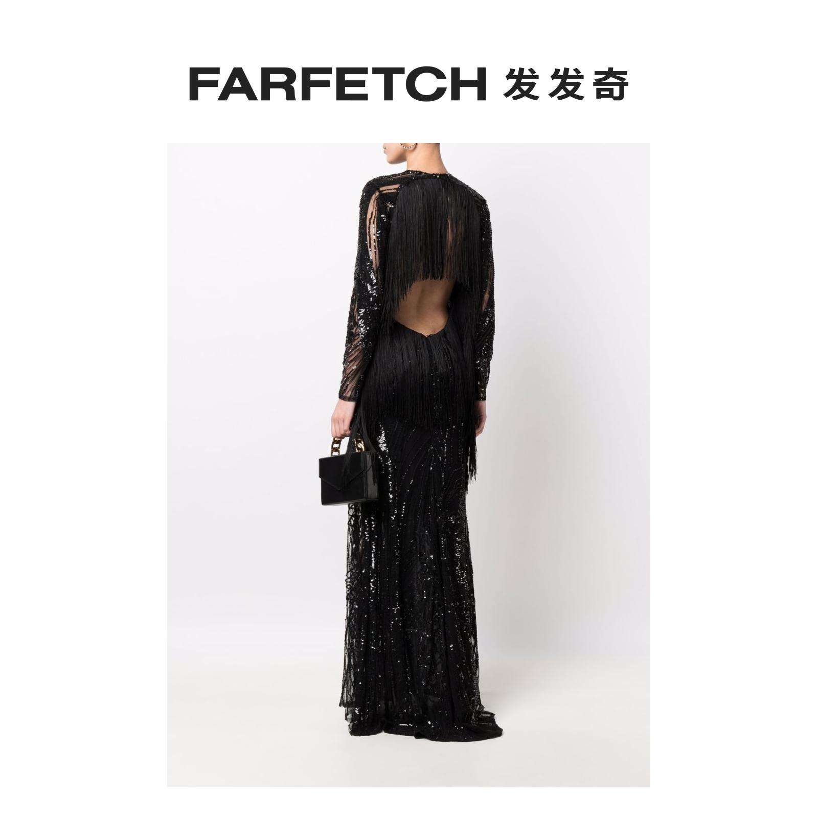 Lady Elie Saab long style string of beads adorned with gown FARFETCH hair chic-Taobao