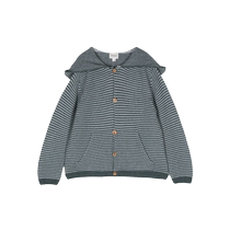 KNOT childrens clothing Jody striped hooded cardigan FARFETCH