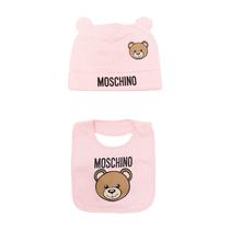 Moschino childrens clothing Teddy Bear pattern hat set FARFETCH