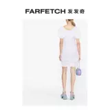 Женское мини-платье Ganni с оборками на рукавах-фонариках FARFETCH