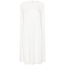 Stella Mccartney Womens Crew Neck Crepe Cape Dress FARFETCH