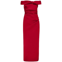 RACHEL GILBERT Womens Daria off-shoulder midi dress FARFETCH