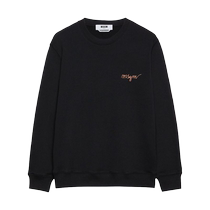 Msgm womens logo embroidered cotton sweatshirt FARFETCH