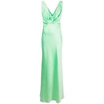 Pinko Womens Satin Effect Drape Maxi Dress FARFETCH