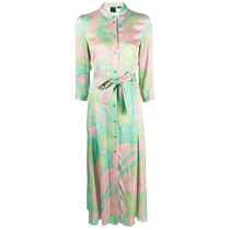 Pinko Womens Abstract Pattern Printed Waist Dress FARFETCH