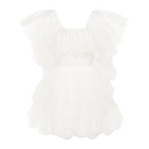 Lady Loulou floral embroidered slim yarn mini one-piece dress FARFETCH Fat Chic