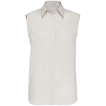 Lady Brunello Cucinellis pure color sleeveless shirt FARFETCH Fat Chic