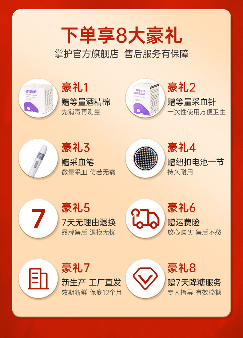 小糖医 A601 医用血糖测试仪 50套耗材 图2