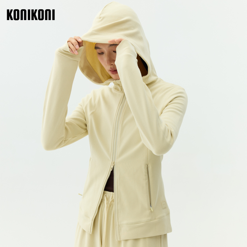 Konikoni Women's Sports Jacket Is Loose-Fitting, Slimming, Soft and Comfortable, Hooded Sweatshirt Jacket Konikoni Women's Sports Jacket Is Loose-Fitting, Slimming, Soft and Comfortable, Hooded Sweatshirt Jacket