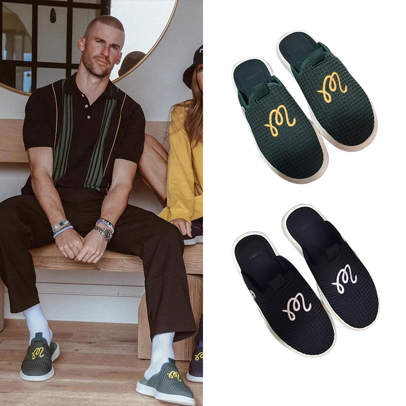 2025 Golf Shoes for Men and Women, Sports Shoes with Soft Soles, Comfortable Letter Logo, Simple Slip-On Slippers for Outdoor Wear