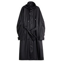 ELLE black cool and sassy windbreaker jacket for women 2024 autumn new style small medium and long temperament hooded top